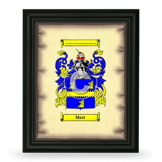 Mast Coat of Arms Framed - Black