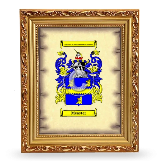 Measter Coat of Arms Framed - Gold