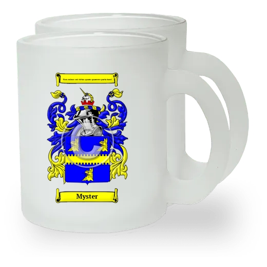 Myster Pair of Frosted Glass Mugs