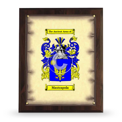 Mastrapola Coat of Arms Plaque