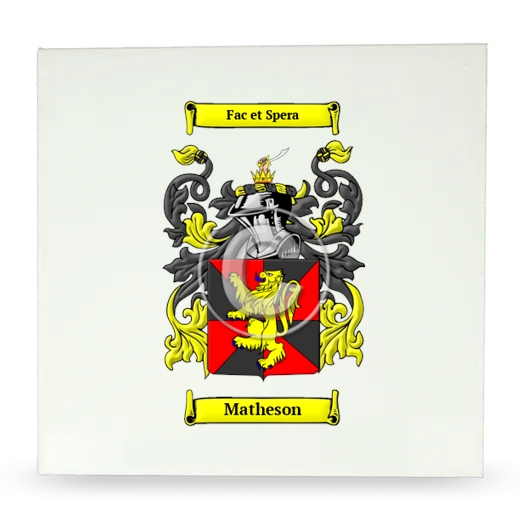 Matheson Large Ceramic Tile with Coat of Arms