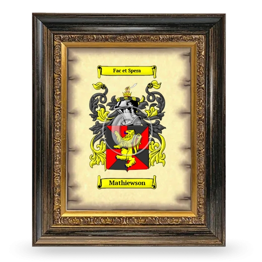 Mathiewson Coat of Arms Framed - Heirloom