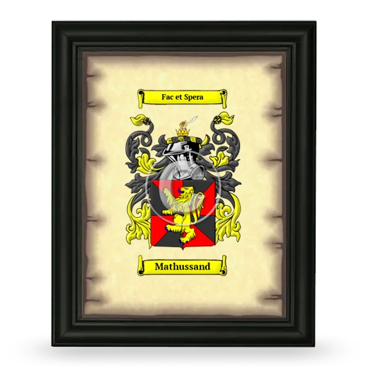 Mathussand Coat of Arms Framed - Black