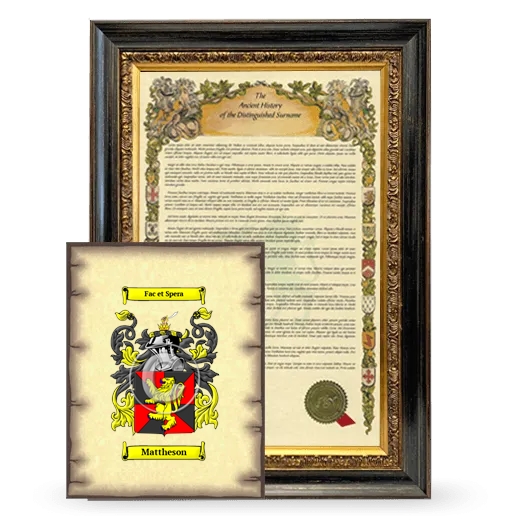 Mattheson Framed History and Coat of Arms Print - Heirloom
