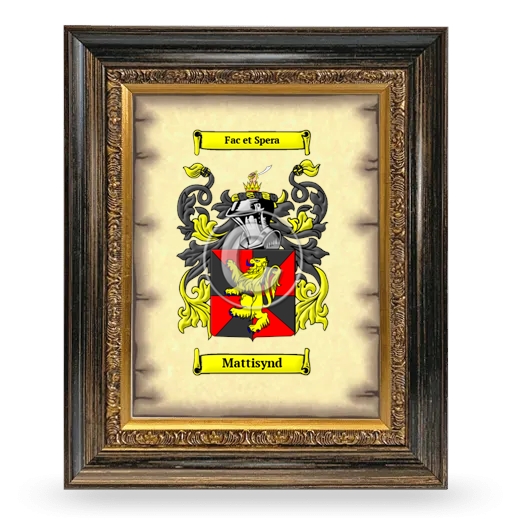 Mattisynd Coat of Arms Framed - Heirloom