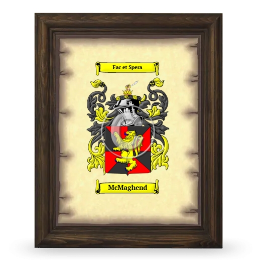 McMaghend Coat of Arms Framed - Brown