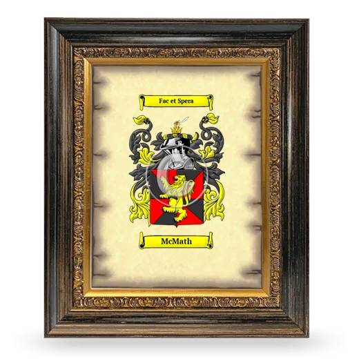 McMath Coat of Arms Framed - Heirloom