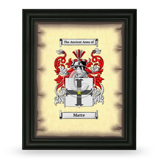 Matte Coat of Arms Framed - Black