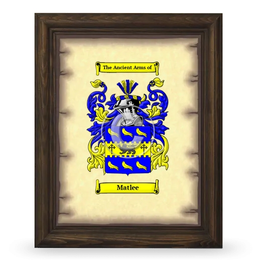 Matlee Coat of Arms Framed - Brown