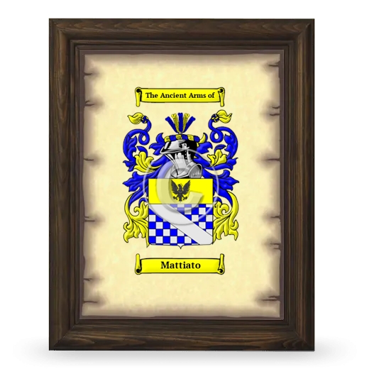 Mattiato Coat of Arms Framed - Brown