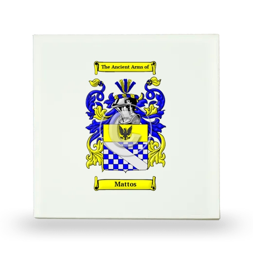 Mattos Small Ceramic Tile with Coat of Arms