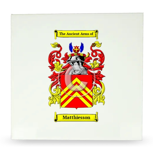 Matthiesson Large Ceramic Tile with Coat of Arms