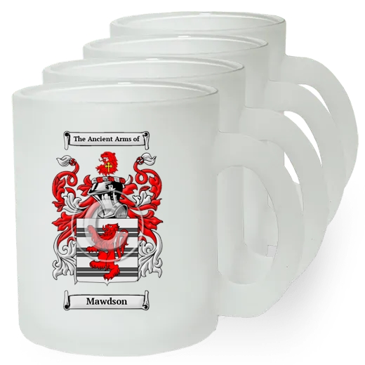 Mawdson Set of 4 Frosted Glass Mugs