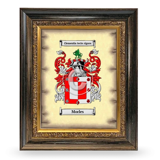 Morles Coat of Arms Framed - Heirloom