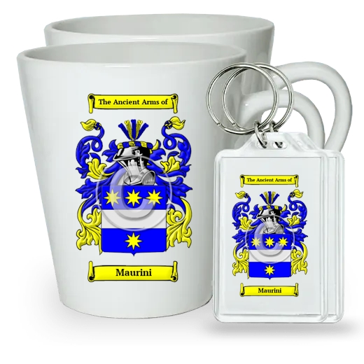 Maurini Pair of Latte Mugs and Pair of Keychains