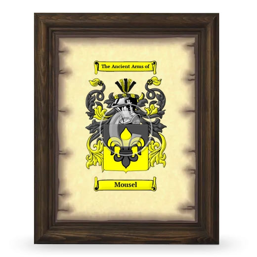 Mousel Coat of Arms Framed - Brown