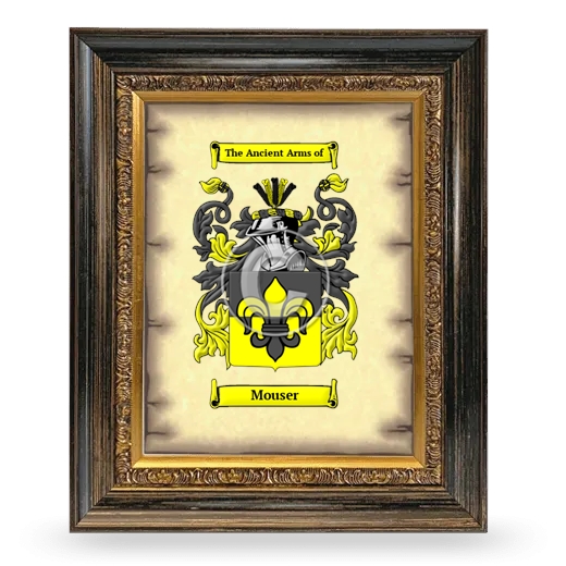 Mouser Coat of Arms Framed - Heirloom