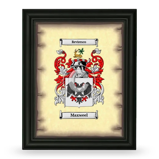 Maxweel Coat of Arms Framed - Black