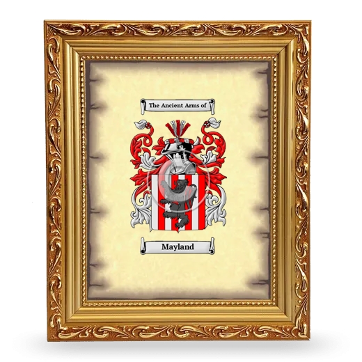 Mayland Coat of Arms Framed - Gold