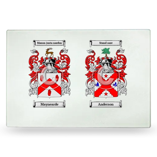 Double Coat of Arms Glass Cutting Board