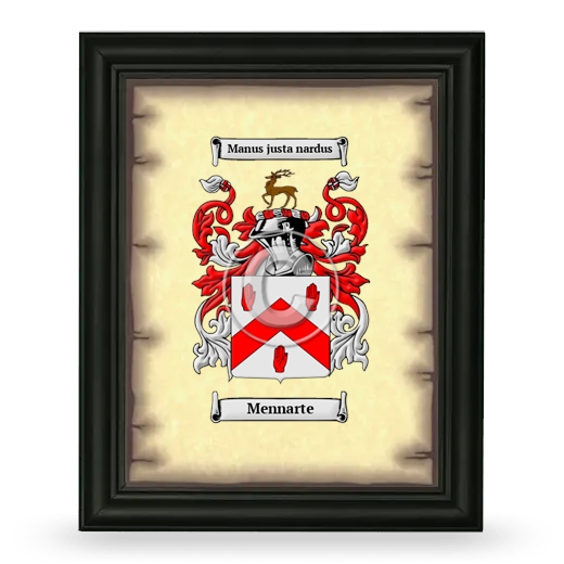 Mennarte Coat of Arms Framed - Black