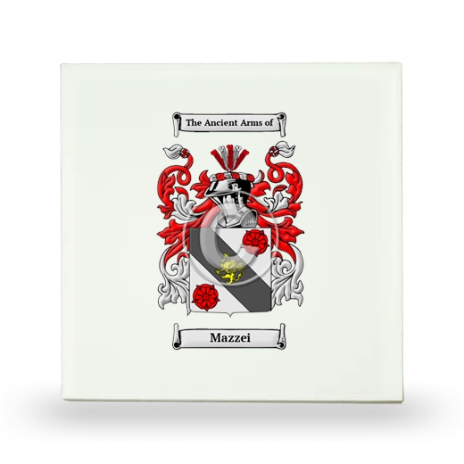 Mazzei Small Ceramic Tile with Coat of Arms