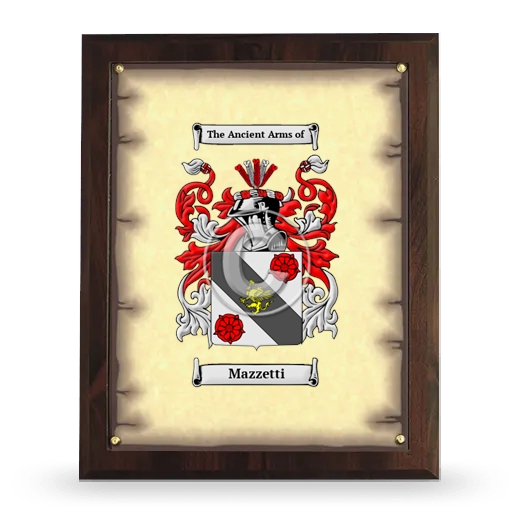 Mazzetti Coat of Arms Plaque