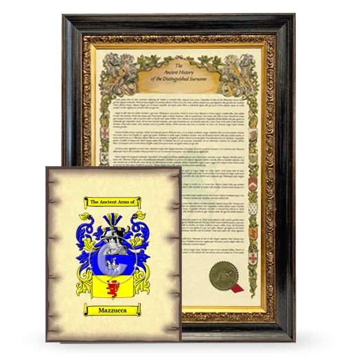 Mazzucca Framed History and Coat of Arms Print - Heirloom