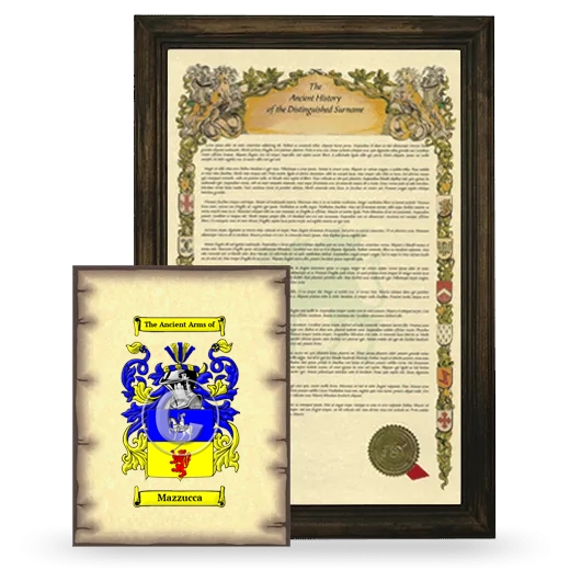 Mazzucca Framed History and Coat of Arms Print - Brown