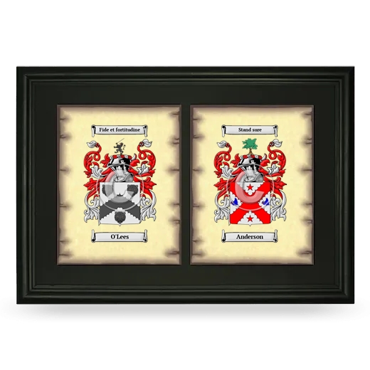 Double Coat of Arms Framed - Black