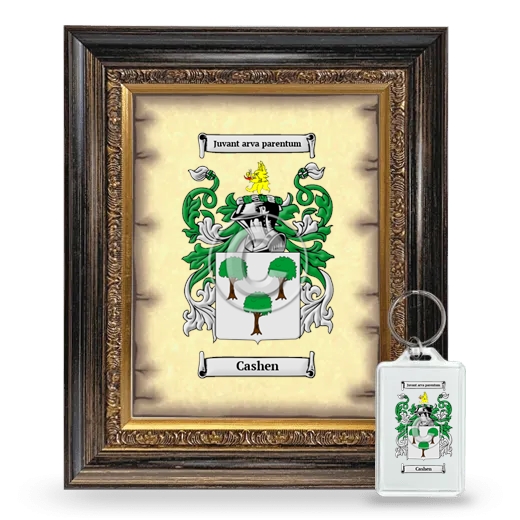 Cashen Framed Coat of Arms and Keychain - Heirloom