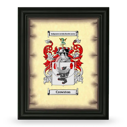 Crowston Coat of Arms Framed - Black