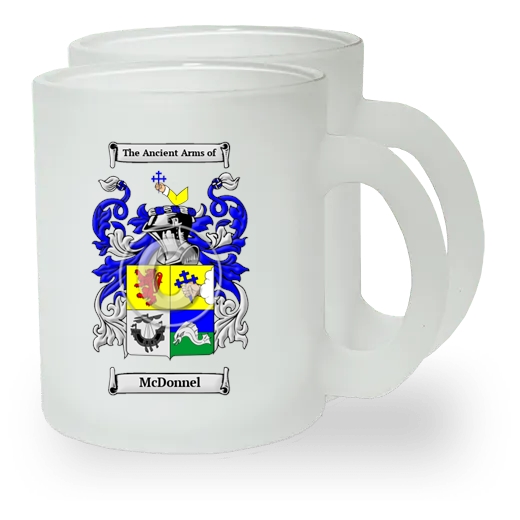 McDonnel Pair of Frosted Glass Mugs