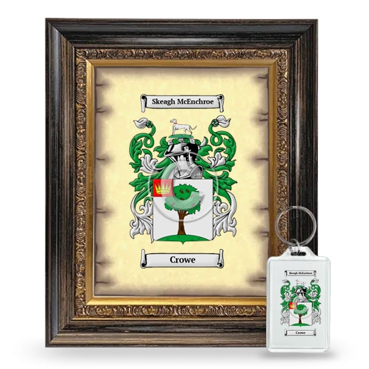 Crowe Framed Coat of Arms and Keychain - Heirloom