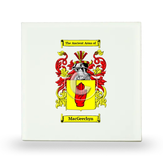 MacGeechyn Small Ceramic Tile with Coat of Arms