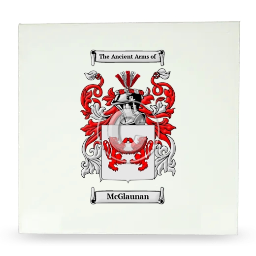 McGlaunan Large Ceramic Tile with Coat of Arms