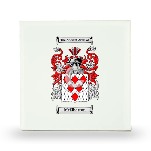 McElhatton Small Ceramic Tile with Coat of Arms