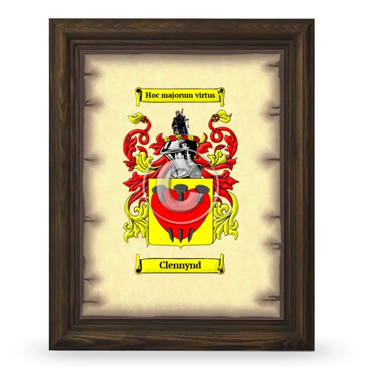 Clennynd Coat of Arms Framed - Brown