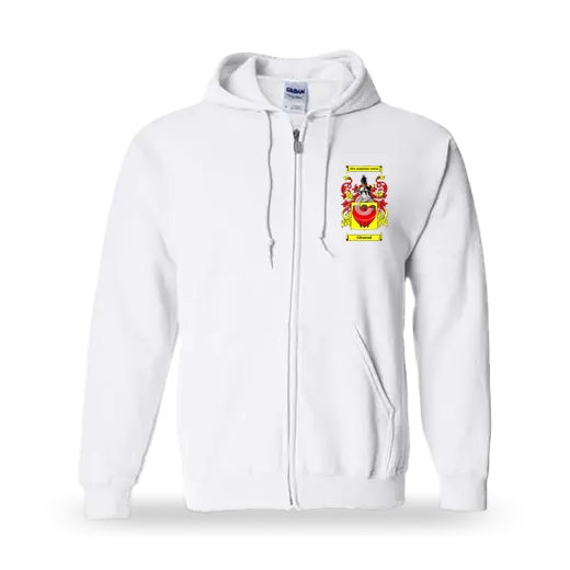 Glenend Unisex Coat of Arms Zip Sweatshirt - White
