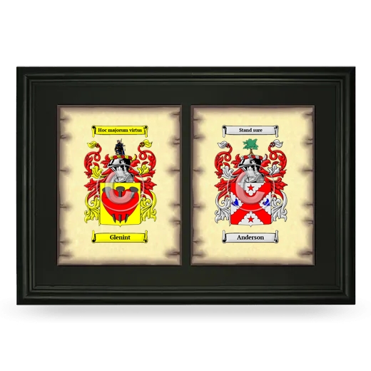 Double Coat of Arms Framed - Black