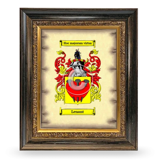 Lenant Coat of Arms Framed - Heirloom