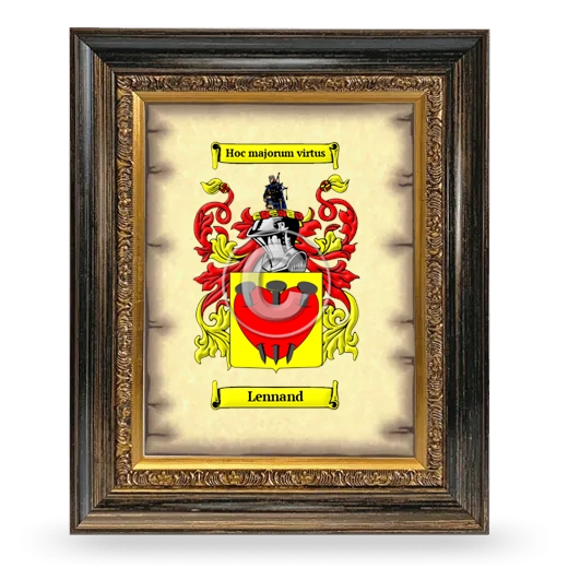 Lennand Coat of Arms Framed - Heirloom