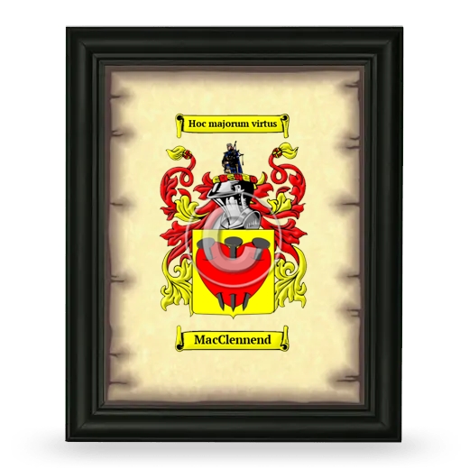 MacClennend Coat of Arms Framed - Black