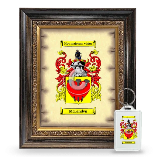 McLendyn Framed Coat of Arms and Keychain - Heirloom