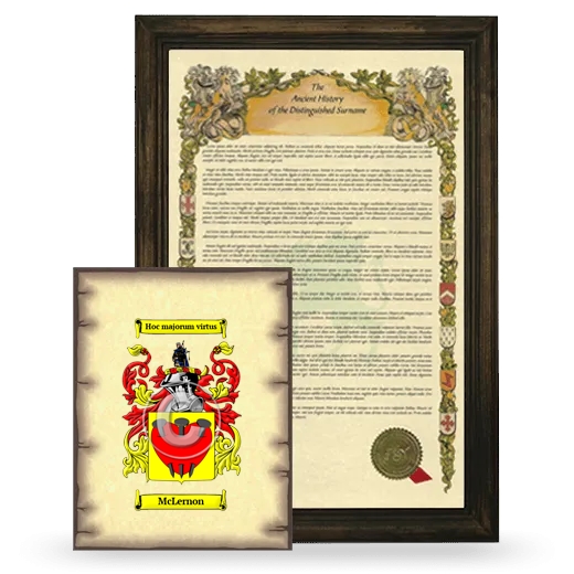 McLernon Framed History and Coat of Arms Print - Brown