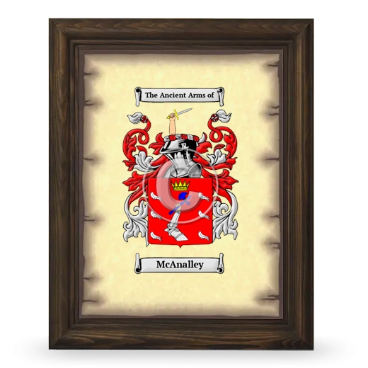 McAnalley Coat of Arms Framed - Brown