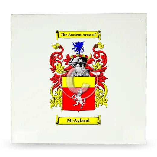 McAyland Large Ceramic Tile with Coat of Arms