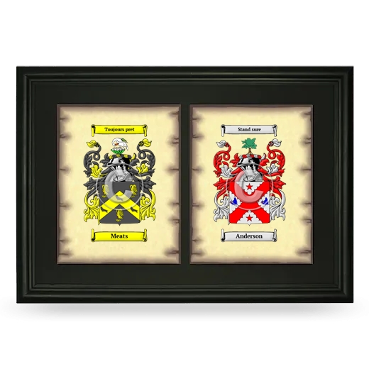 Double Coat of Arms Framed - Black