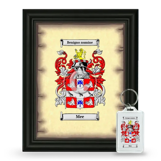 Mee Framed Coat of Arms and Keychain - Black