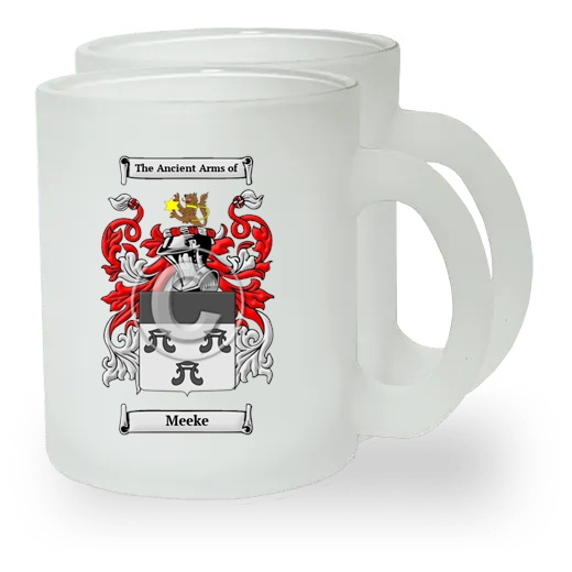 Meeke Pair of Frosted Glass Mugs